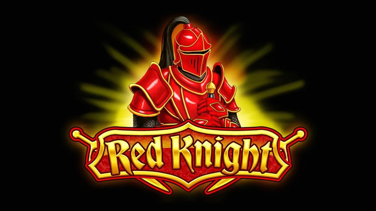 Tampilan visual slot Red Knight dengan tema ksatria dan api