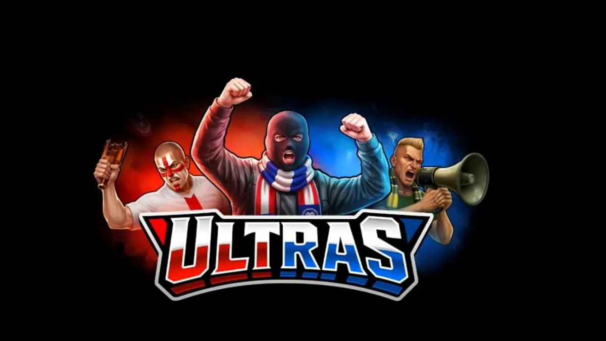 Tampilan visual slot Ultras dengan tema hooligan sepak bola
